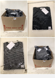 BOX OF CLOTHING IN VARIOUS SIZES AND DESIGNS