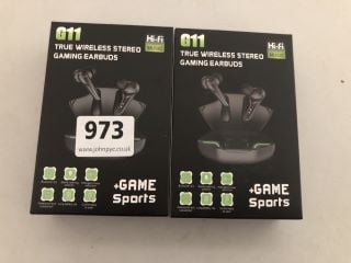 2 X G11 TRUE WIRELESS STEREO GAMING EARBUDS