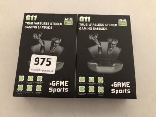 2 X G11 TRUE WIRELESS STEREO GAMING EARBUDS