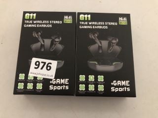 2 X G11 TRUE WIRELESS STEREO GAMING EARBUDS