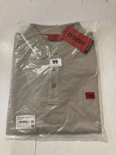 MEN'S HUGO BOSS POLO IN LIGHT GREY - SIZE 2XL