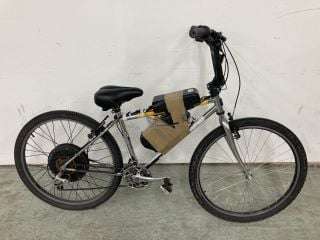 VERTIK SILVER METAL FRAME ELECTRIC BIKE (WITH BATTERY, NO KEYS, NO CHARGER) (COLLECTION FROM SITE ONLY) (VAT ONLY PAYABLE ON BUYERS PREMIUM) (MPSS03177153)