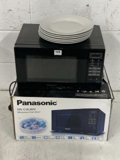 2 X PANASONIC MICROWAVES AND DINNER PLATES