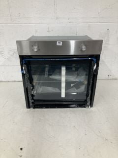 LOGIK SINGLE ELECTRIC OVEN MODEL LBFANX23 (SMASHED GLASS) RRP £149