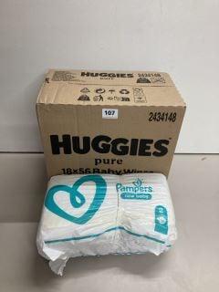 NAPPIES TO INCLUDE HUGGIES AND PAMPERS