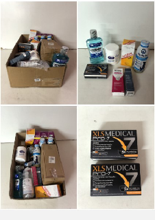 BOX OF CONSUMABLES TO INCLUDE ANTIBACTERIAL HAND SANITISER