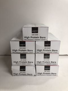 SEVEN BOXES OF AMFIT PROTEIN BARS BBE 08/11/24