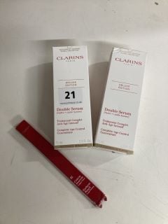 2 X CLARINS DOUBLE SERUM AN AN EYEBROW PENCIL