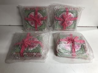 4 X HEATHCOTE AND IVORY BATH BOMB GIFT SETS