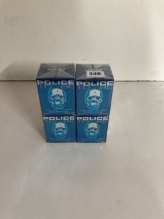 4 X POLICE TO BE OR NOT TO BE GENTS EAU DE TOILETTE (SEALED)