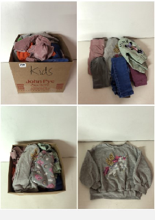 BOX OF VARIOUS KIDS CLOTHING UNSEALED