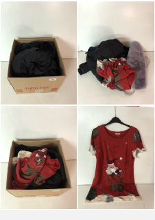 BOX OF MEN'S AND WOMEN'S VARIOUS CLOTHING UNSEALED