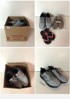 BOX OF ASSORTED PAIRS OF UNBOXED FOOTWEAR