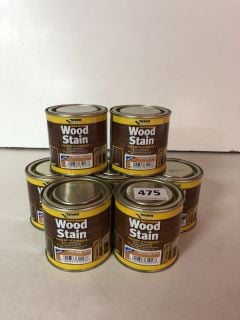 7 X TINS OF EVER BUILD WOOD STAIN (SEALED)