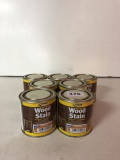 7 X TINS OF EVER BUILD WOOD STAIN (SEALED)