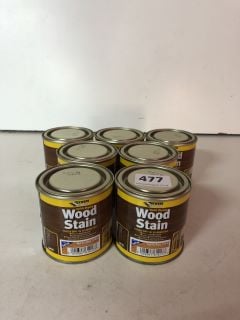 7 X TINS OF EVER BUILD WOOD STAIN (SEALED)