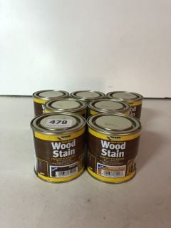 7 X TINS OF EVER BUILD WOOD STAIN (SEALED)