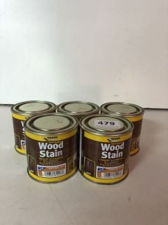 5 X TINS OF EVER BUILD WOOD STAIN (SEALED)