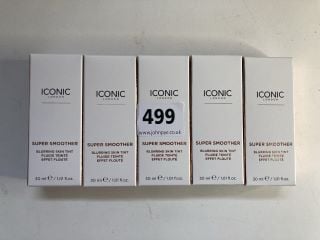 5 X ICONIC LONDON SUPER SMOOTHER BLURRING SKIN TINT RRP: APPROXIMATELY £100