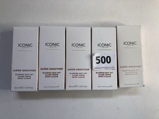 5 X ICONIC LONDON SUPER SMOOTHER BLURRING SKIN TINT RRP: APPROXIMATELY £100