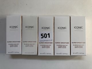 5 X ICONIC LONDON SUPER SMOOTHER BLURRING SKIN TINT RRP: APPROXIMATELY £100