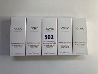 5 X ICONIC LONDON SUPER SMOOTHER BLURRING SKIN TINT RRP: APPROXIMATELY £100