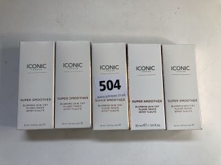 5 X ICONIC LONDON SUPER SMOOTHER BLURRING SKIN TINT RRP: APPROXIMATELY £100