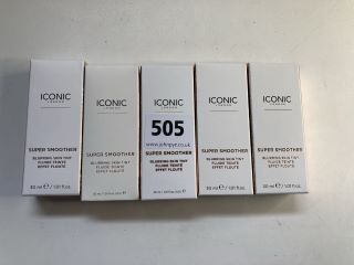 5 X ICONIC LONDON SUPER SMOOTHER BLURRING SKIN TINT RRP: APPROXIMATELY £100