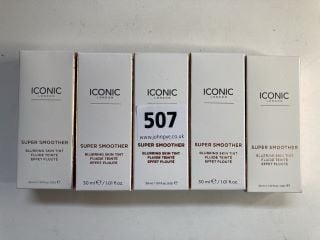 5 X ICONIC LONDON SUPER SMOOTHER BLURRING SKIN TINT RRP: APPROXIMATELY £100