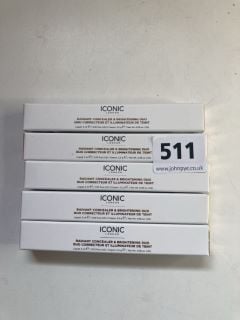 5 X ICONIC RADIANT CONCEALER AND BRIGHTING DUO RRP: APPROXIMATELEY £100