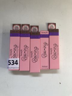 5 X BENEFIT BOIING LIPSTICKS RRP: APPROXIMATELY £100