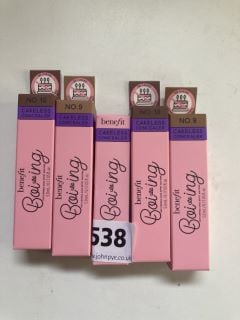 5 X BENEFIT BOIING LIPSTICKS RRP: APPROXIMATELY £100