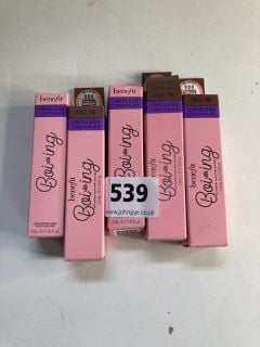 5 X BENEFIT BOIING LIPSTICKS RRP: APPROXIMATELY £100