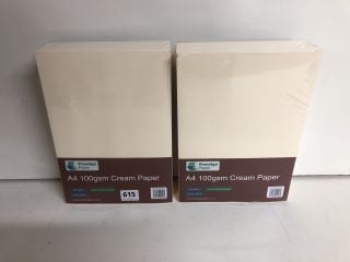 TWO PACKS OF A4 CREAM PAPER