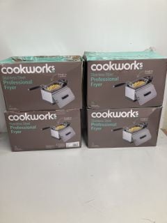 4 X COOK WORKS PROFESSIONAL FRYERS