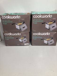 4 X COOK WORKS PROFESSIONAL FRYERS