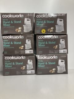 6 X COOK WORKS HAND AND STAND MIXERS