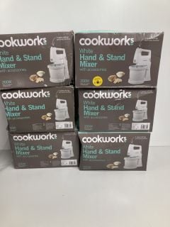 6 X COOK WORKS HAND AND STAND MIXERS