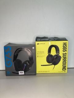 2 X GAMING HEADSETS TO INCLUDE LOGITECH AND CORSAIR