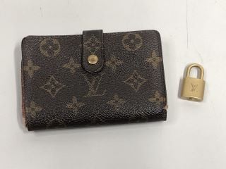 LOUIS VUITTON MONOGRAM BIFOLD WALLET & LOUIS VUITTON PADLOCK 314 WITHOUT KEY (VAT ONLY PAYABLE ON BUYERS PREMIUM)