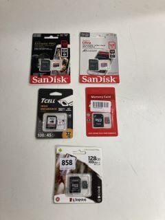 MEMORY CARDS TO INCLUDE SAN DISC