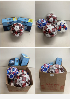 BOX OF FOOTBALLS