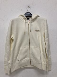 SUPERDRY ESSENTIAL LOGO ZIP HOODIE SIZE: L