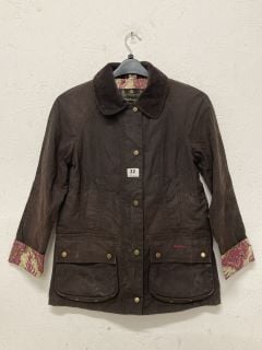 BARBOUR INTERNATIONAL WOMENS JACKET SIZE: 8