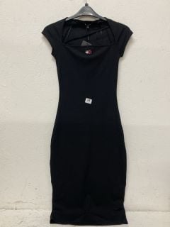 TOMMY JEANS WOMENS MIDI BADGE RIB DRESS SIZE: S