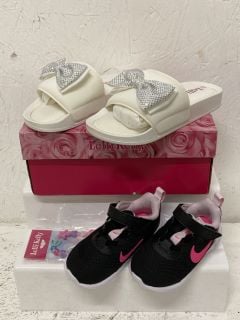 2 X PAIRS OF GIRLS SHOES INC LELLI KELLY SHERYL SLIDES SIZE: 13