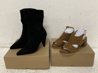 2 X WOMENS FOOTWEAR INC SUEDE BOOTS SIZE: 6