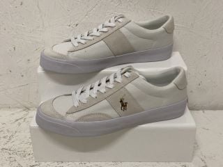 POLO RALPH LAUREN SAYER CANVAS TRAINERS WHITE SIZE: 7