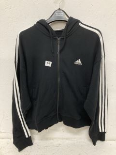 ADIDAS WOMENS 3 STRIPES FT FZ S HD JACKET SIZE: L