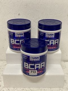 3 X USN CORE CAFFEINATED BCAA ESSENTIAL ENERGY (BBE 01/2025)